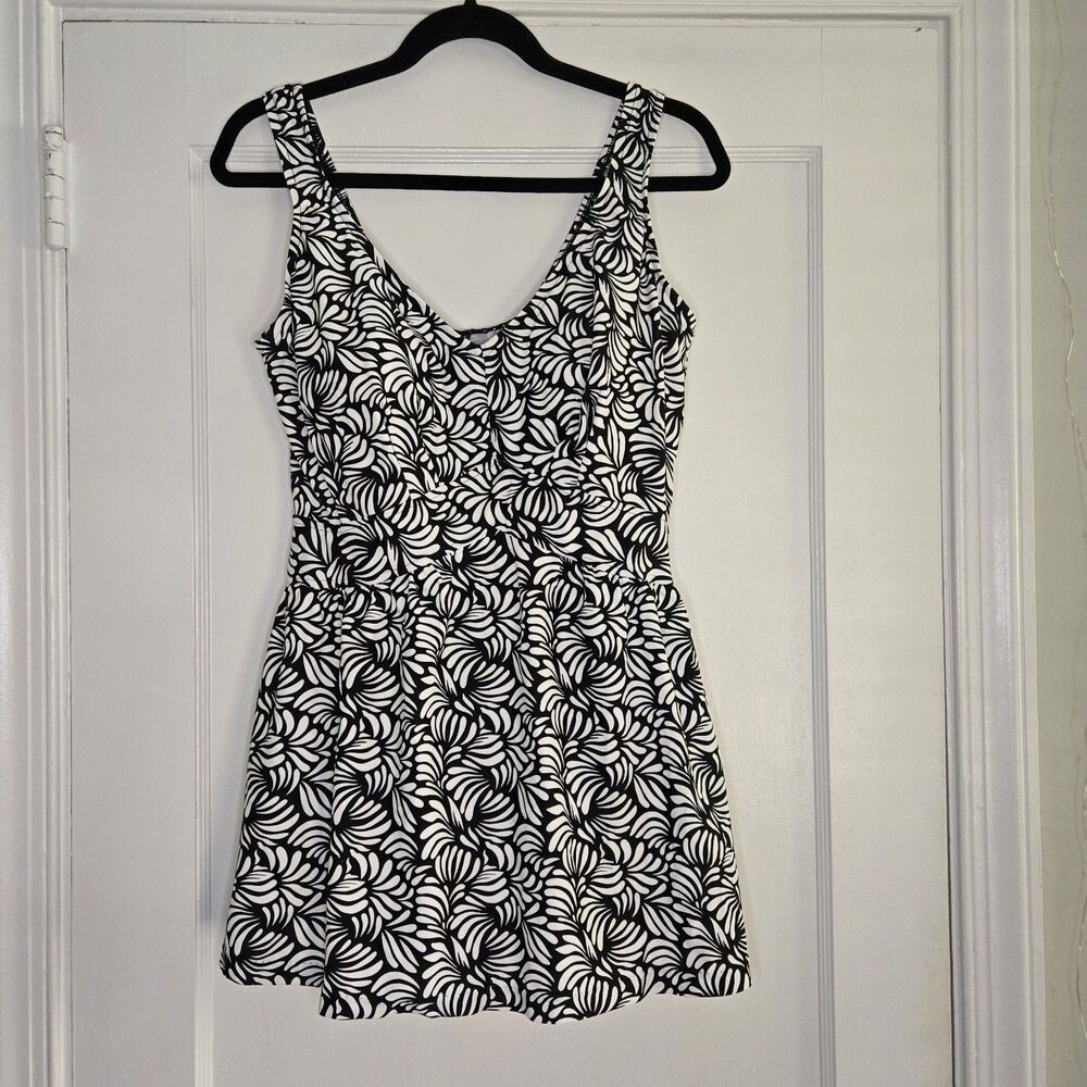 Azul Black White Swim Dress Womens 18W Resort Cruise Swimwear Plus Size